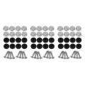 8 Pcs 14mm Dia Stainless Steel Decorative Mirror Screw Cap Nails