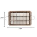 Non Stick Cake Baking Pans with Dividers 18 Pre-slice Tray Bakeware