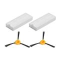 Filters Side Brushes Set for Conga Slim 890 Vacuum Cleaner Tool Parts