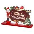 Lovely Xmas Wood Ornament Santa Claus Wood Craft for Home Party,a