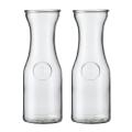 2 Pack Glass Carafes with Acrylic Lids, 35 Oz Water Pitcher Container