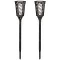 2pcs Solar Torch Lights with Flashing Flame,for Garden Decoration