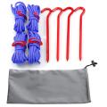 Camping Tent Rope Ground Peg Set Reflective Rope with Rope Buckle,c