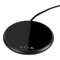 Mini Smart Thermostatic Heating Coaster with Timing, Warmer,black