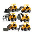 6 Styles /set Plastic Construction Engineering Vehicle Toys for Boys