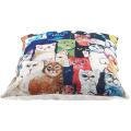 Flax Decorative Pillow Case Cushions 45*45cm Cat Pattern