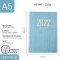 A5 Diary Notebook Pu Cover Notebooks School Office Supplie,light Blue