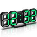 3d Led Alarm Clock with 3 Adjustable Brightness Green Digital