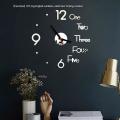 Large Modern 3d Wall Clock Kit,for Living Room Bedroom Decor,silver