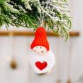 Christmas Decorative Plush Ball Pendant Lovely Mini Snowman Pendant