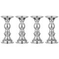 Silver Pillar Candle Holders Decor for Festival Parties Living Room
