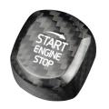 Carbon Fiber Car Engine Start Stop Button Cover for Volvo S60 (black)
