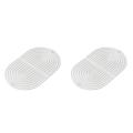 2pcs Tpr Dish Drying Mat for Kitchen Sink Protection Mat (white)