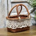 Hand-woven Small Flower Basket Rattan Small Flower Basket