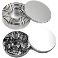 36 Pieces Round Cookie Cutters Set Cookie Cutter Set Biscuit Plain