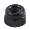 M2 Zinc Plated Nylock Nylon Insert Hex Lock Nuts Black 50pcs