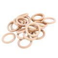 20 Pack Wood Rings Wooden Rings for Craft, Ring Pendant Making 70mm