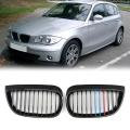 Car Glossy Black Front Hood Kidney Grill For-bmw 1 Series E81 E87