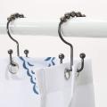 12pcs Stainless Steel Shower Curtain Rings Shower Hooks for Curtain