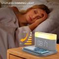 Digital Alarm Clock with Night Light Wireless Charging Reading Light