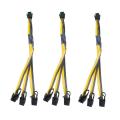 3pcs Graphics Card 6 Pin 6p 6pin One Turn Four 6+2pin 1 to 4