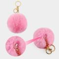 144pcs Diy Pom Poms Keychains,with Keyring,jump Ring and Pompoms