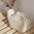 Jute Tissue Case Napkin Holder for Living Room Table Tissue Boxes (a)
