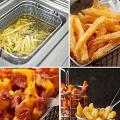 8 Pcs for Chips/onion Rings,square Stainless Steel Chip Fryer Basket