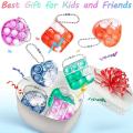 12 Pcs Silicone Keychain Toy Fidget Toy Office Desk Toy for Kids