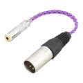 Hifi Brass Copper 4-pin Xlr Male to 3.5mm Female Audio Adapter Cable