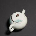 Ceramic Hand Painted Lotus Tea Pot for Office Travel Outdoor Picnic
