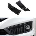 1 Pair Black Front Fog Light Lamp Frame Drl Cover Trim Sticker