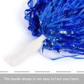 24pcs Cheerleading Pom Poms for Adults Kids Cheerleaders Party Blue