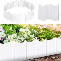 20pcs Plastics Garden Edging Fence,diy Decorative Flower Bed,white