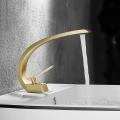 Spout Mixer Faucet Kitchen Bathroom Faucet Single Hole Wall Gold