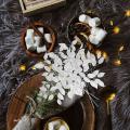 3 Dozen Artificial White Leaves Wedding Festival Decorative Flower