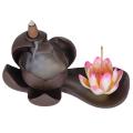 Elegant Lotus Incense Burner Waterfall Incense Holder Ceramic B