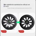 For Tesla Y 20inch Rim Wheel Center Hubcaps 4pcs Matte Black