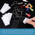 80 Pieces Keychains Set Acrylic Blanks,tassels,rings and Jump Rings