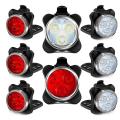 8pcs Bright Front Headlight Front and Rear Led Bicycle Cycling Lights