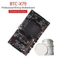 X79 H61 Btc Mining Motherboard with E5 2630 V2 Cpu+ Ram+ Ssd+ Cable