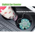 50pcs Sublimation Car Coasters Blanks,for Diy Crafts Car Cup Coasters