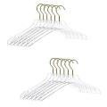 5 Pcs Clear Clothes Hangers with Gold Hook,hanger for Lady Kids Small