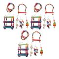 18 Pcs Bird Parrot Toys, Colorful Chewing Hanging Hammock Swing Bell