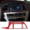 For Hyundai Sonata 2015-2017 Red Carbon Fiber Dvd Gps Navigation