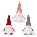 3 Pack Christmas Party Decoration with Sequined Cap Rudolph Doll