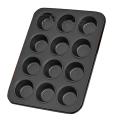 Non-stick Round Cupcake Mold Pan Muffin Tray Carbon Steel(m)