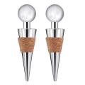 2pcs Zinc Alloy Bottle Stoppers for Sealing Wine, Champagne, Beer