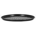 3x 10 Inch Black Carbon Steel with Nonstick Coating Pizza Baking Tray