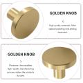 5 Pcs Gold Cabinet Knobs Pure Copper Decorative Round Knobs Handle